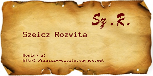 Szeicz Rozvita névjegykártya
